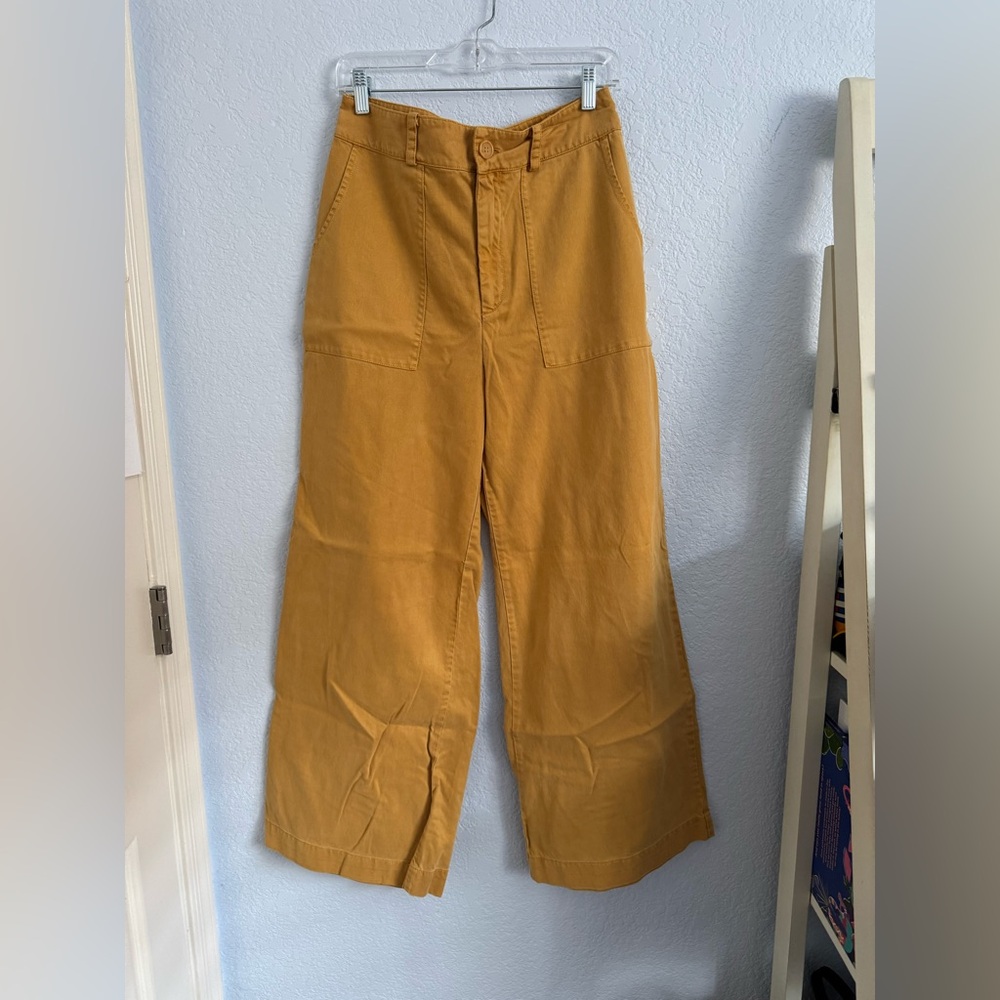 Mustard Yellow Wide-Leg Pants